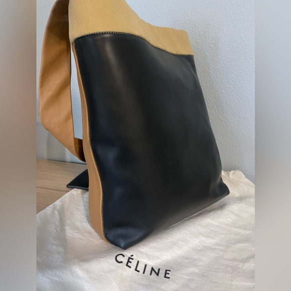 CELINE Runway Band Twisted Cabas Knot Bucket Tote Bag- Phoebe Philo Hobo Bag - Picture 11 of 15